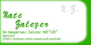 mate zalczer business card